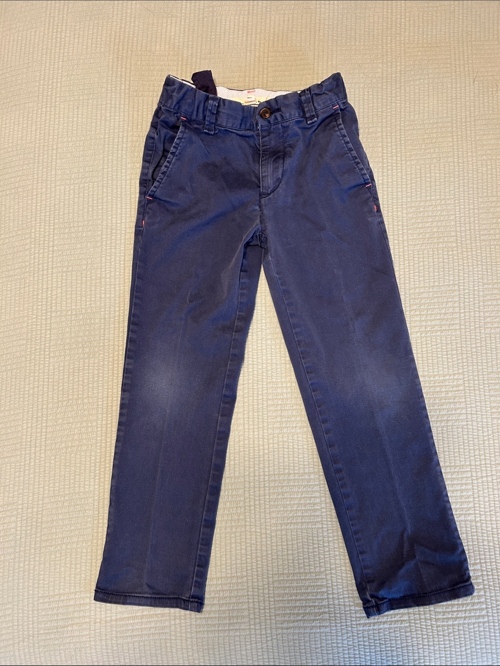 Mini Boden Dark Blue Straight-Leg Kids Pants
